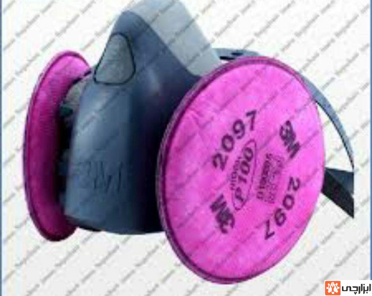 نصب فیلتر گرد و غبار 3m-2097 روی ماسک