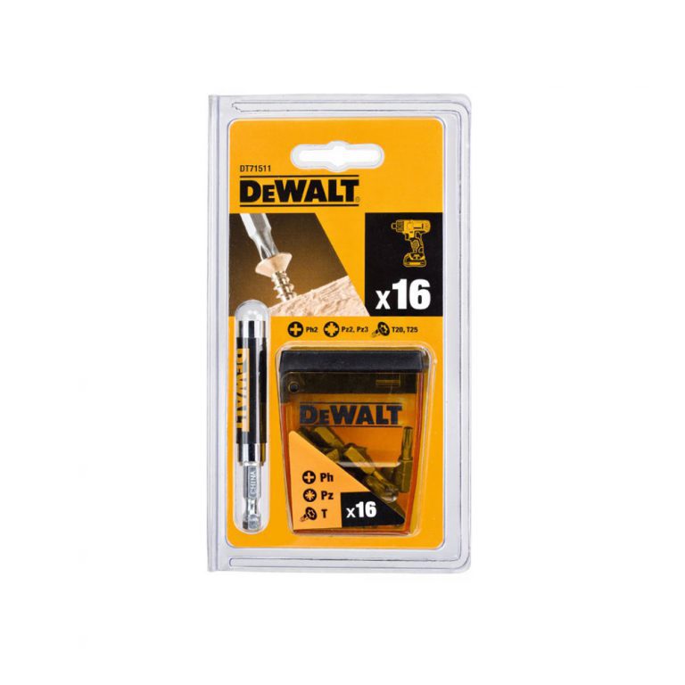 مجموعه 16 عددی سرپیچ گوشتی دیوالت DT71511
