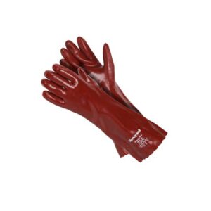 دستکش ضد اسید بلند قرمز