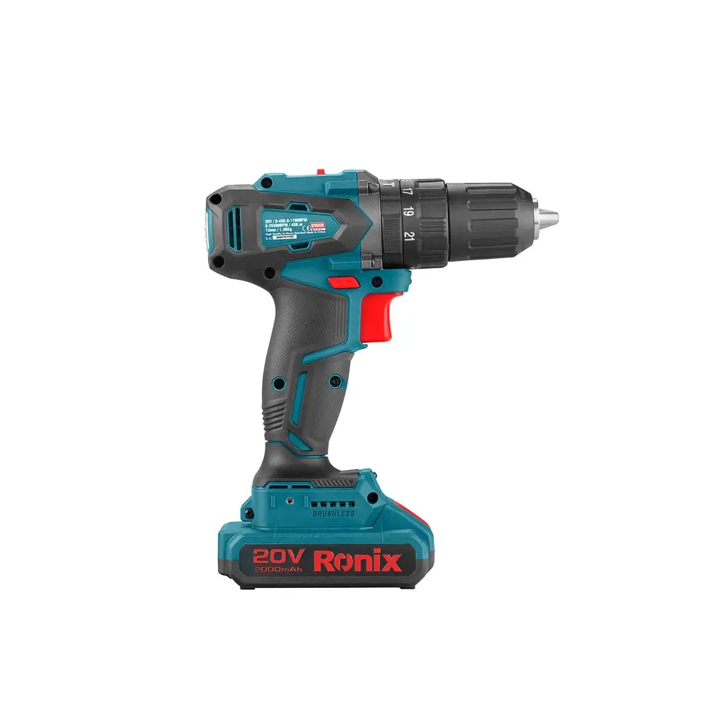 کیت دریل پیچ‌گوشتی چکشی شارژی 8900k رونیکس