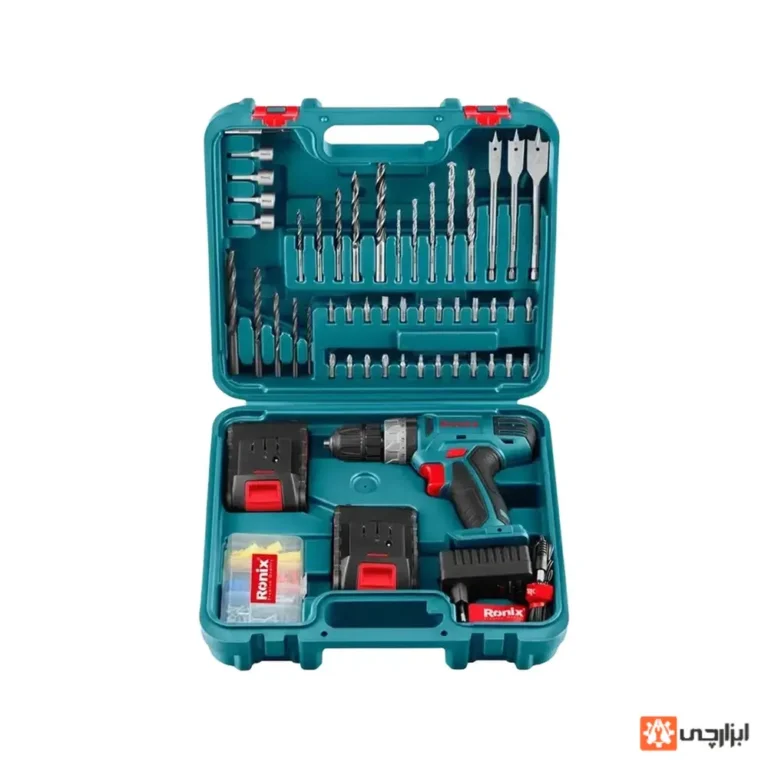 کیت دریل شارژی RS-8019 رونیکس (18 ولت دو باتری)