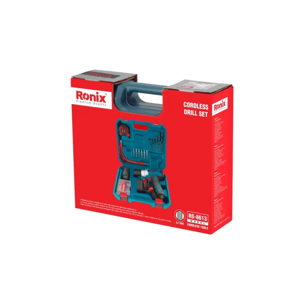 رونیکس کیت دریل شارژی RS-8613 (19 پارچه)